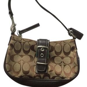Coach monogram, leather shoulder bag